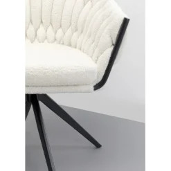 Chaise pivotante Knot bouclé><noscript><img width=