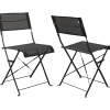 Chaise pliante Balcony noir (2/Set)>KARE Design