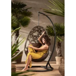 Chaise suspendue Ibiza marron>KARE Design Discount
