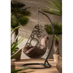 Chaise suspendue Ibiza marron><noscript><img width=