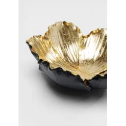 Coupe décorative Flower Bloom noir-doré Ø20cm><noscript><img width=