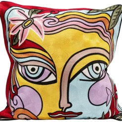 Coussin Art Line Face 50x50cm>KARE Design Outlet