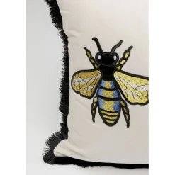 Coussin Bees blanc 50x30cm><noscript><img width=
