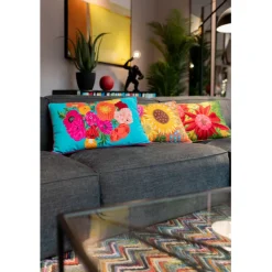 Coussin Fiorista Blue 60x40cm><noscript><img width=