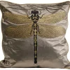 Coussin Glitter Dragenfly marron 40x40cm>KARE Design Discount