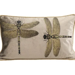 Coussin Glitter Dragonfly marron 50x30cm>KARE Design Discount