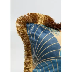 Coussin Leaves Fringe 45x45cm><noscript><img width=