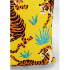 Coussin Tiger Love jaune 45x45cm><noscript><img width=