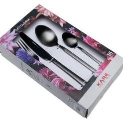 Couverts Gloria noir (16-pcs)><noscript><img width=