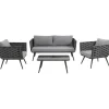 Ensemble de sièges Rimini anthracite (4-pcs.)>KARE Design