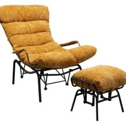 Fauteuil + tabouret Vienna Swing jaune><noscript><img width=