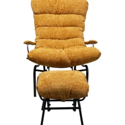 Fauteuil + tabouret Vienna Swing jaune>KARE Design Hot