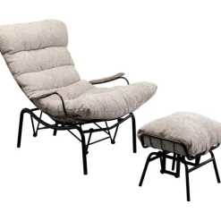 Fauteuil + tabouret Vienna Swing beige><noscript><img width=
