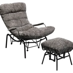 Fauteuil + tabouret Vienna Swing gris><noscript><img width=