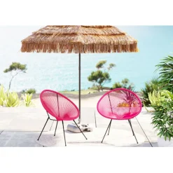 Fauteuil Acapulco fuchsia (set de 2)>KARE Design Outlet