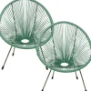 Fauteuil Acapulco Mono vert (set de 2)>KARE Design