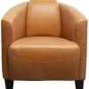 Fauteuil Cigar Lounge cuir  marron clair>KARE Design Best