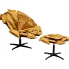 Fauteuil pivotant + repose-pieds Blossom>KARE Design Online