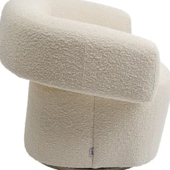 Fauteuil pivotant Maye crème><noscript><img width=