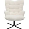 Fauteuil pivotant Oscar Bouclé crème>KARE Design Sale