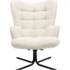 Fauteuil pivotant Oscar crème>KARE Design Outlet