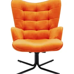 Fauteuil pivotant Oscar velours orange>KARE Design Hot