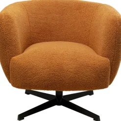 Fauteuil pivotant Peony Fuzzy Caramello>KARE Design Sale