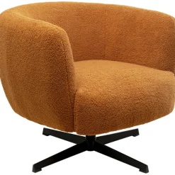 Fauteuil pivotant Peony Fuzzy Caramello><noscript><img width=