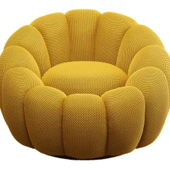 Fauteuil pivotant Peppo Bloom jaune>KARE Design Sale
