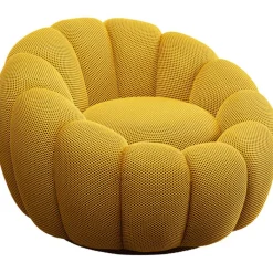 Fauteuil pivotant Peppo Bloom jaune>KARE Design Sale