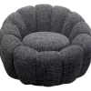 Fauteuil pivotant Peppo Bloom Melange noir>KARE Design Online