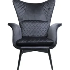 Fauteuil Tudor Velvet noir>KARE Design Online