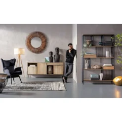 Fauteuil Tudor Velvet noir><noscript><img width=