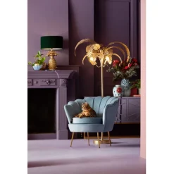 Fauteuil Water Lily doré or aqua>KARE Design Clearance