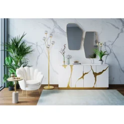 Fauteuil Water Lily doré-beige><noscript><img width=