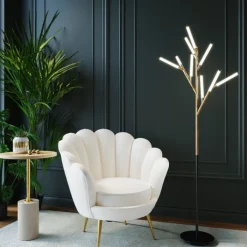 Fauteuil Water Lily doré-beige><noscript><img width=