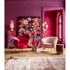 Fauteuil Water Lily doré-rosé>KARE Design Outlet