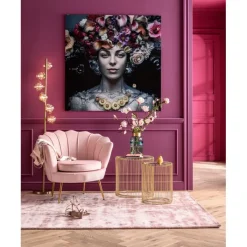 Fauteuil Water Lily doré-rosé><noscript><img width=