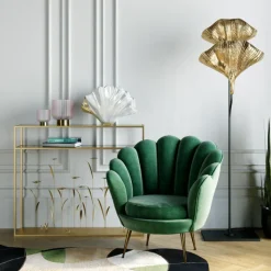Fauteuil Water Lily doré-vert><noscript><img width=