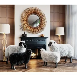 Figurine décorative Bathilde Ram blanc 78cm>KARE Design Online