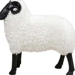 Figurine décorative Bathilde Ram blanc 78cm><noscript><img width=