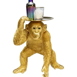 Figurine décorative Butler Playing Chimp doré 52cm><noscript><img width=