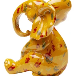 Figurine décorative Elephant Dots jaune 18cm><noscript><img width=