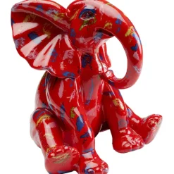 Figurine décorative Elephant Dots rouge 18cm>KARE Design Sale