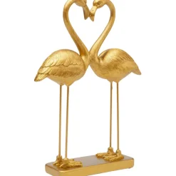 Figurine décorative Flamingo Love doré 39cm><noscript><img width=
