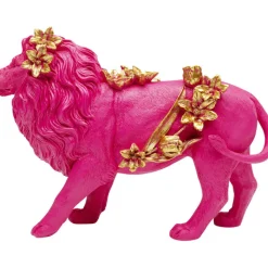 Figurine décorative Flower Lion fuchsia 19cm>KARE Design Online