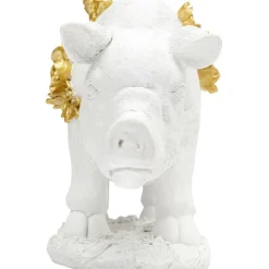 Figurine décorative Flower Pig blanc 21cm><noscript><img width=