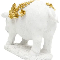 Figurine décorative Flower Pig blanc 21cm><noscript><img width=