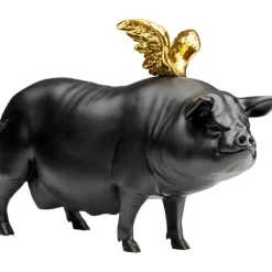 Figurine décorative Flying Pig noir 21cm>KARE Design Best
