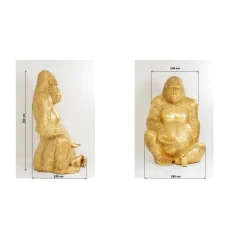 Figurine décorative Gorilla doré XXL 249><noscript><img width=